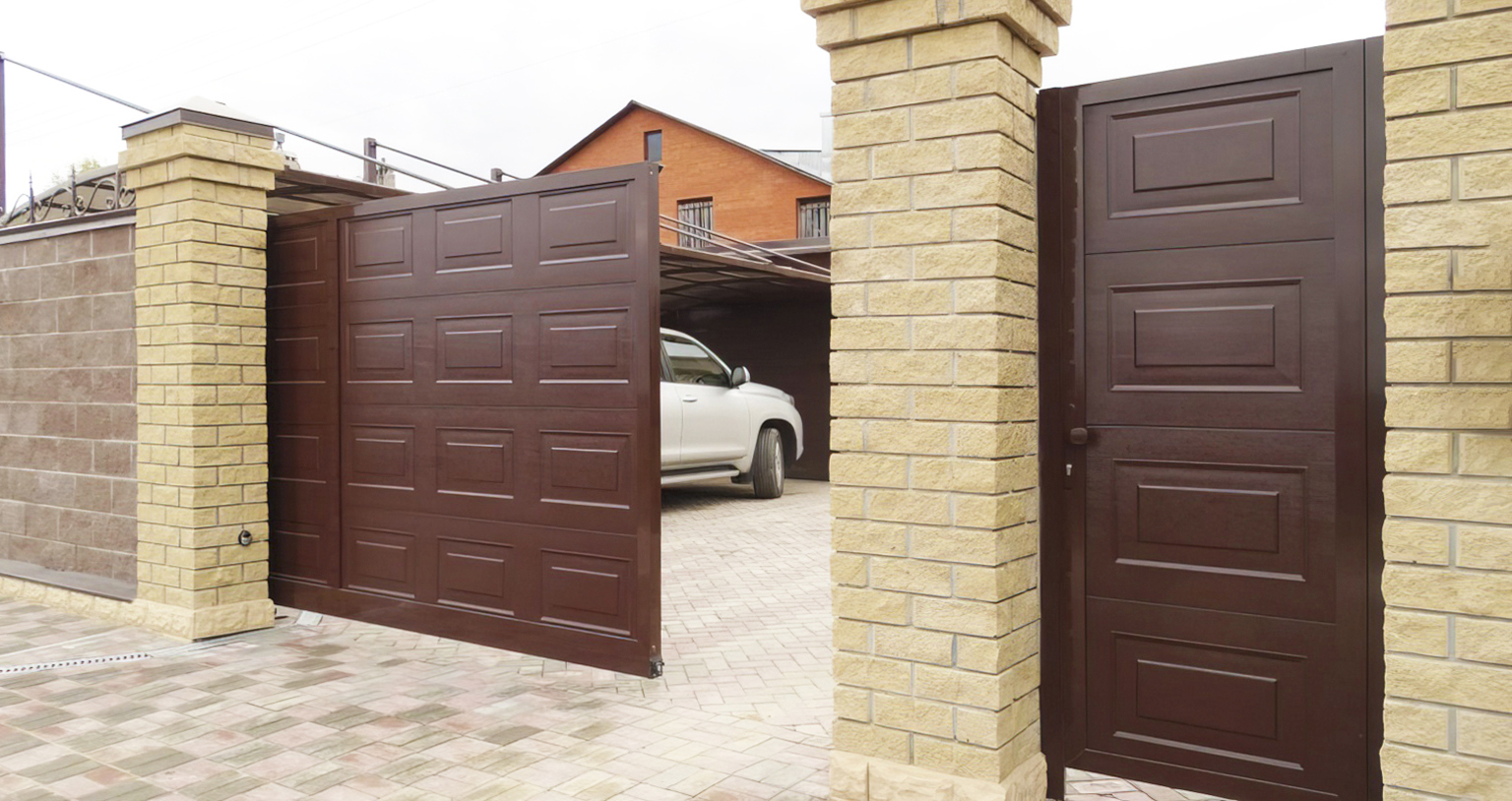 Ворота с калиткой в Майском под ключ